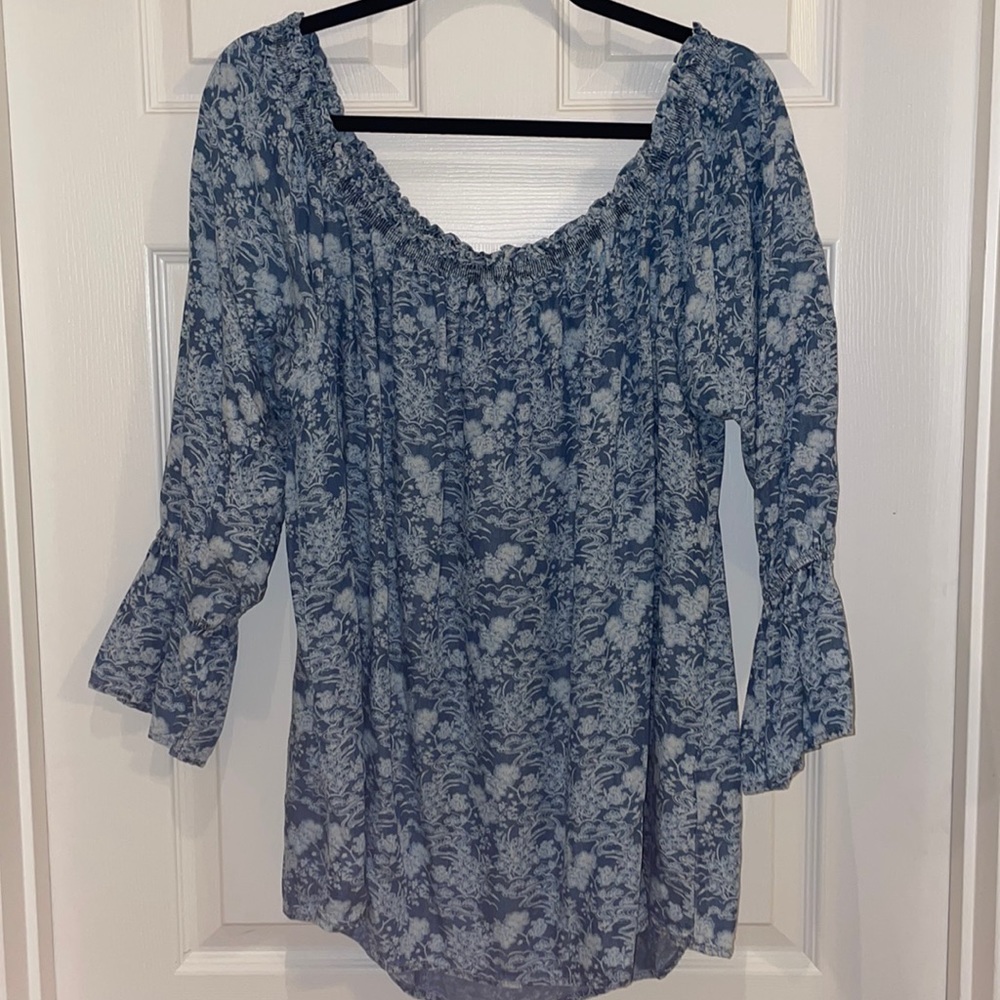 Laurie Felt Printed Tencel Lyocel Top